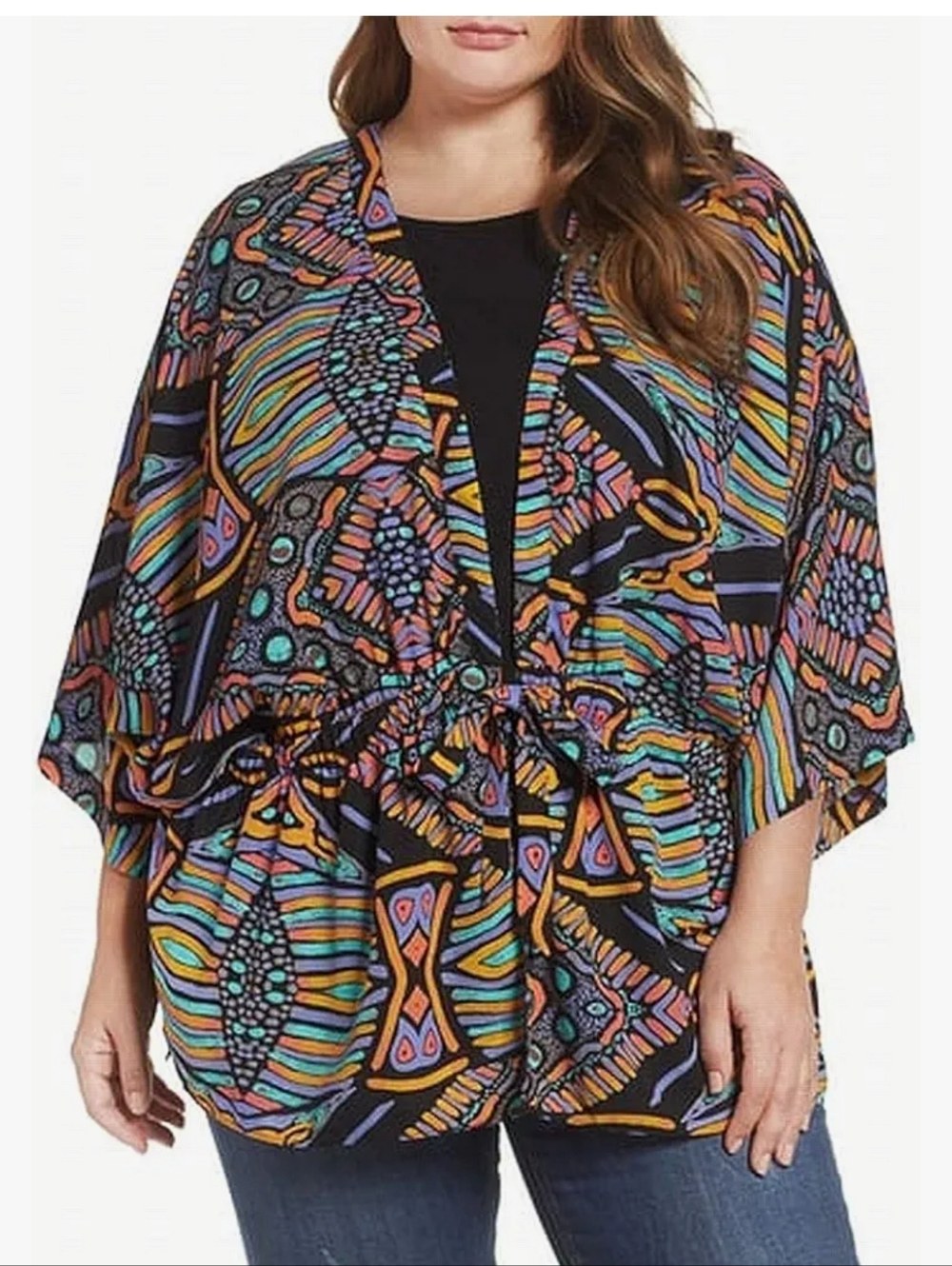 Melissa McCarthy Seven7 Multicolor Striped Blouse